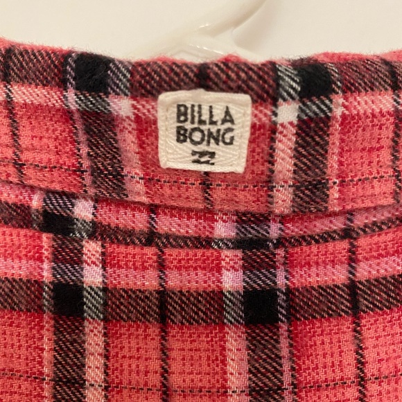 Billabong Small pink button down Flannel Shirt - Picture 5 of 8